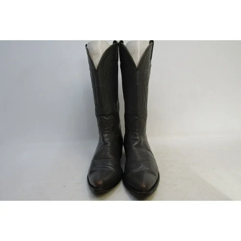 TONY LAMA Gold Label Mens Size 9.5 D Gray Leather Cowboy Western Boots